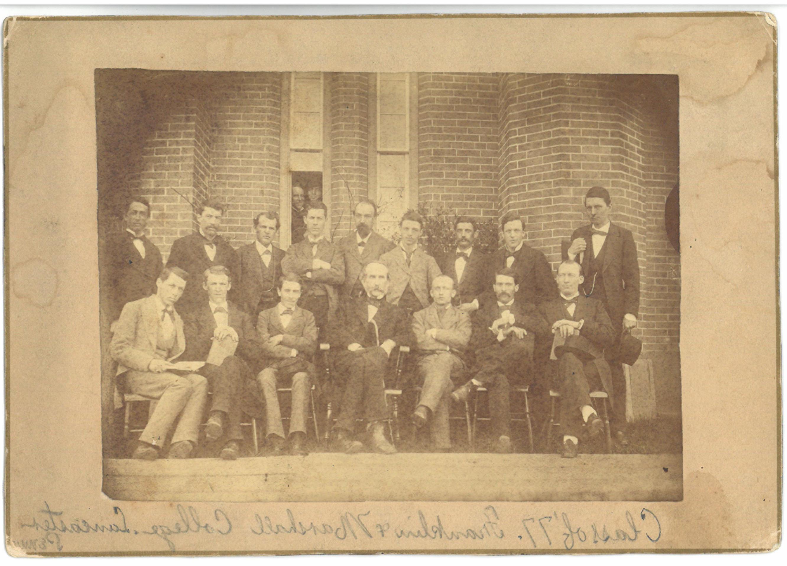 Franklin & Marshall College Class of 1877. Image Credit: F&M Archives & Special Collections
